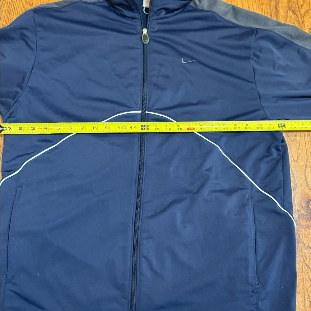 Nike Mens Track Jacket Navy Blue‎ Full Zip XL Training Warm Up Swoosh Logo